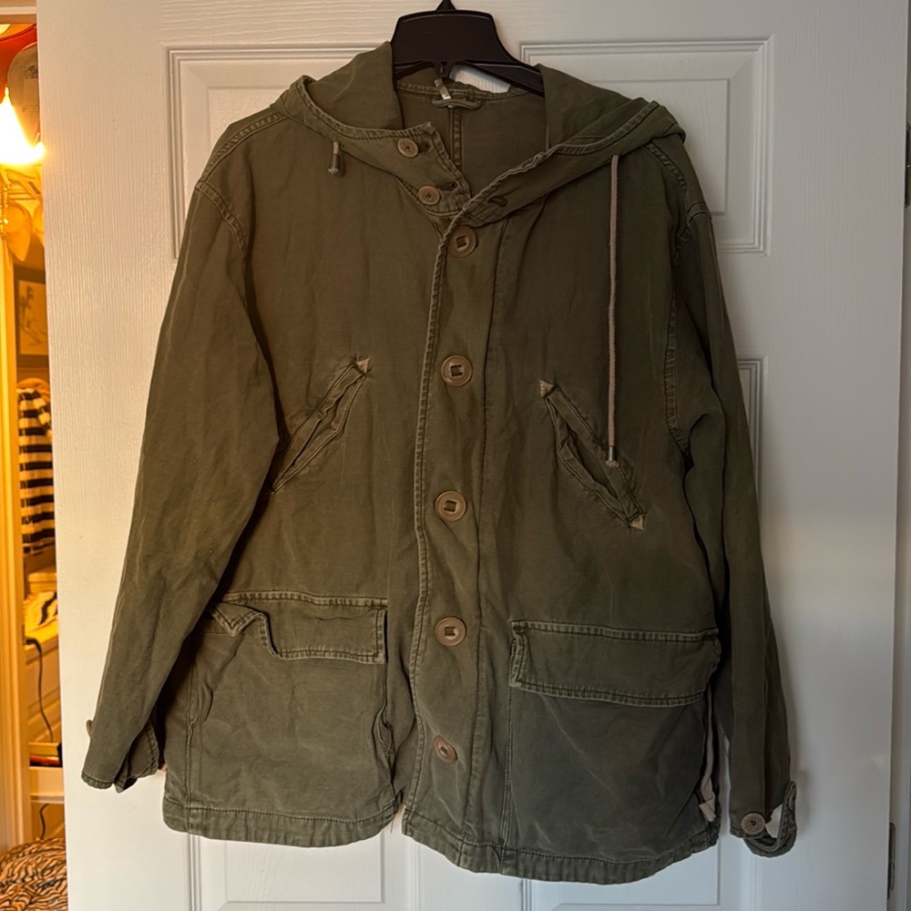 Free People Oversized Hooded Jacket